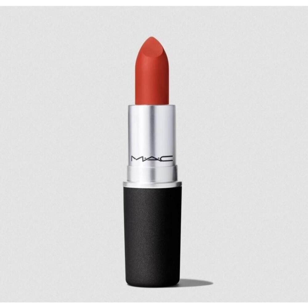 MAC DEVOTED TO CHILI #916 Lipstick ~ Warm Brick Red ~Powder Kiss Matte~ ` NIB